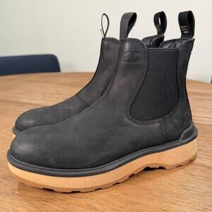 SOREL Women's Hi-Line Chelsea Boot Black/Elk Size 7.5 US Waterproof